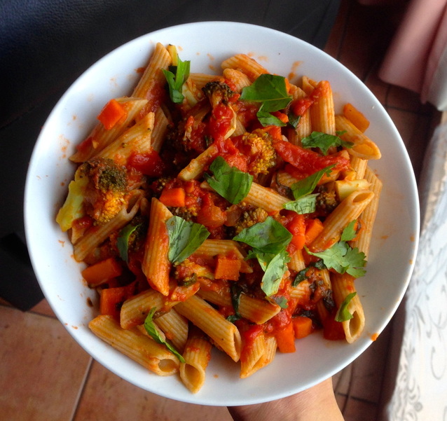 Pasta Vegetables and Tomato Sauce -